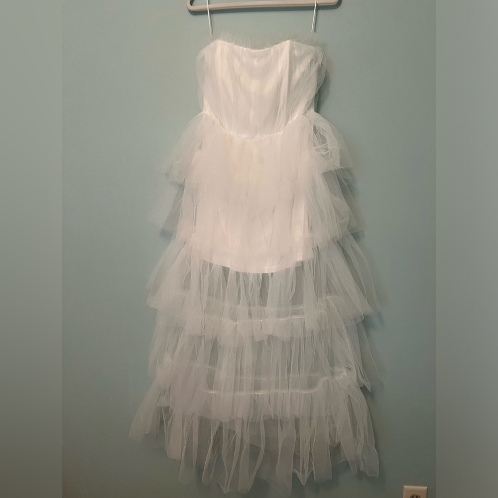 White Tulle Bridal Party Dress- Never worn!!